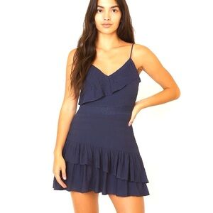 Foxiedox Ruffle Tiered Mini Dress, Size S, NWT